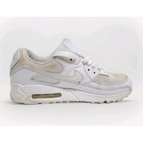 Nike Air Max 90 Men's Size 7.5 Triple White CN8490-100 Sneaker - Picture 3 of 11